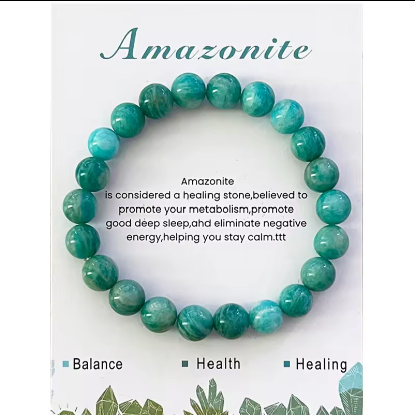 Healing Crystal Round Stone Bead Bracelets