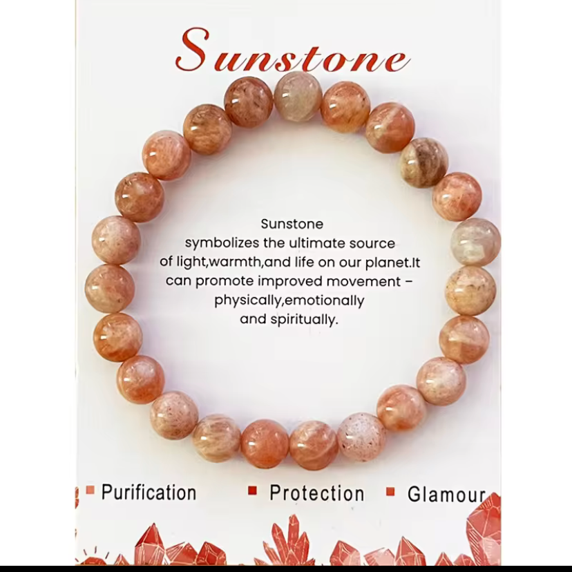 Healing Crystal Round Stone Bead Bracelets